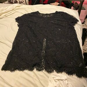 Plus size lace top